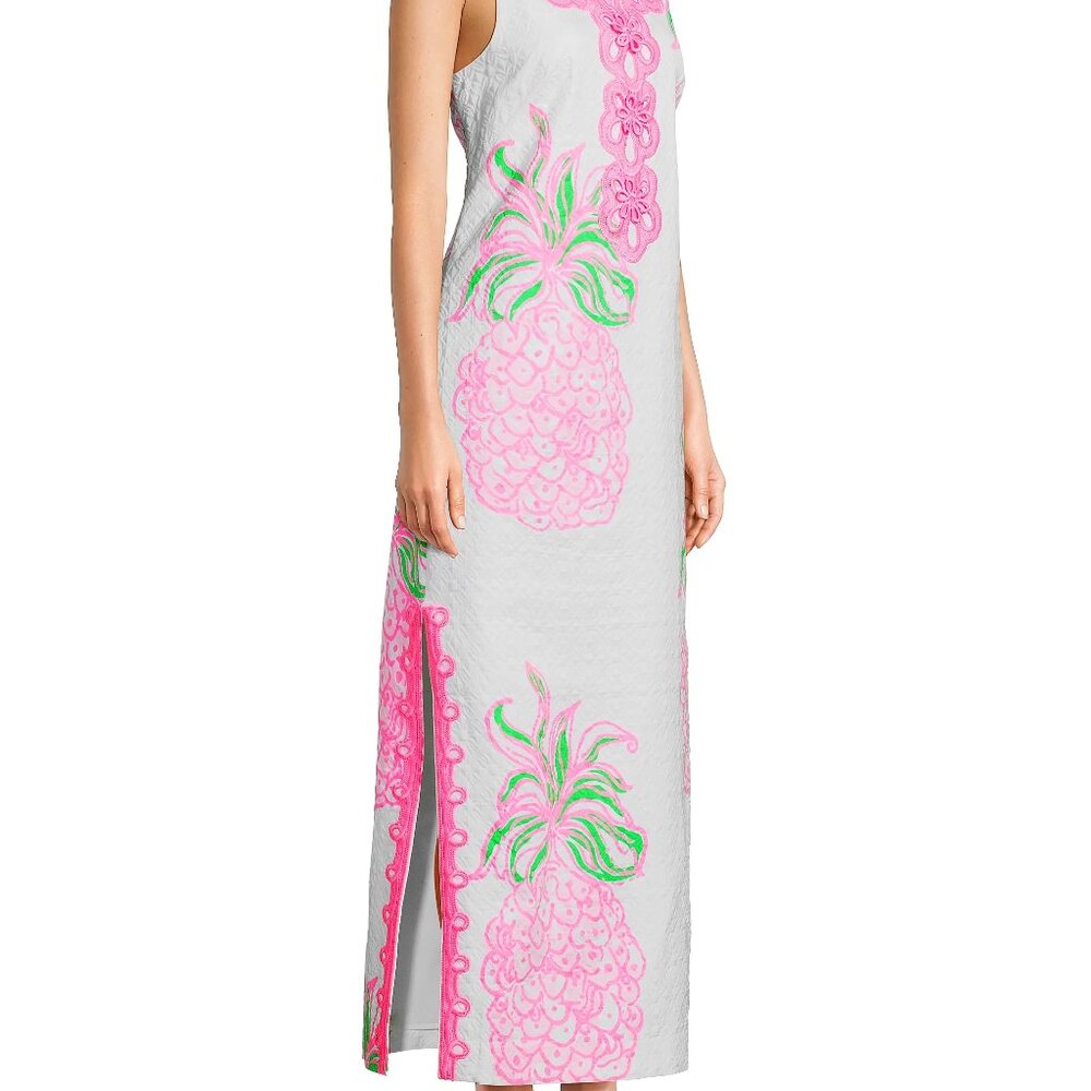 NWT! Rare Marleigh Floral Stretch Cotton Maxi Dress, Size 2 - Picture 2 of 6